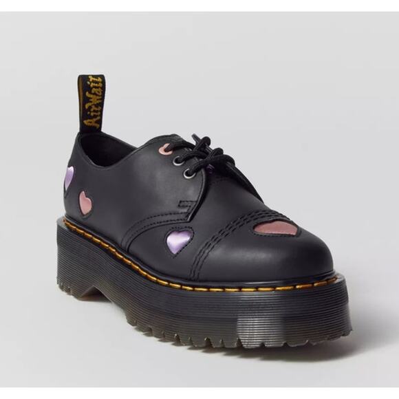 Dr. Martens 1461 Quad Hearts‎ Oxford Loafer Platform Size 7 Women's - Picture 13 of 13
